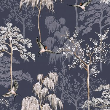 Arthouse Japanese Garden Blue Wallpaper 908106