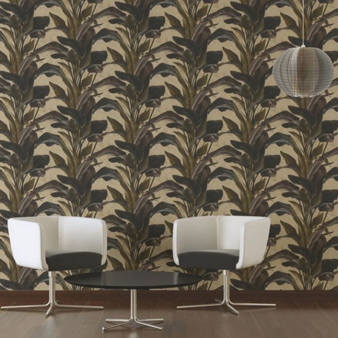 AS Creation  37862-4 Leaf Brown/Black