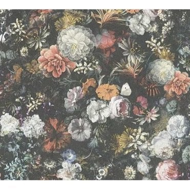 AS Creation 38095-1 ASC Antique Floral - Grey/Orange/Multi