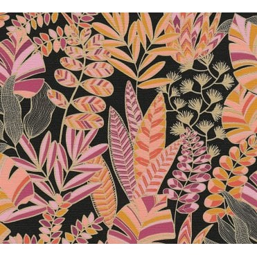 AS Creation 39095-3 Antigua Tropical Floral Motif - Pink/Orange