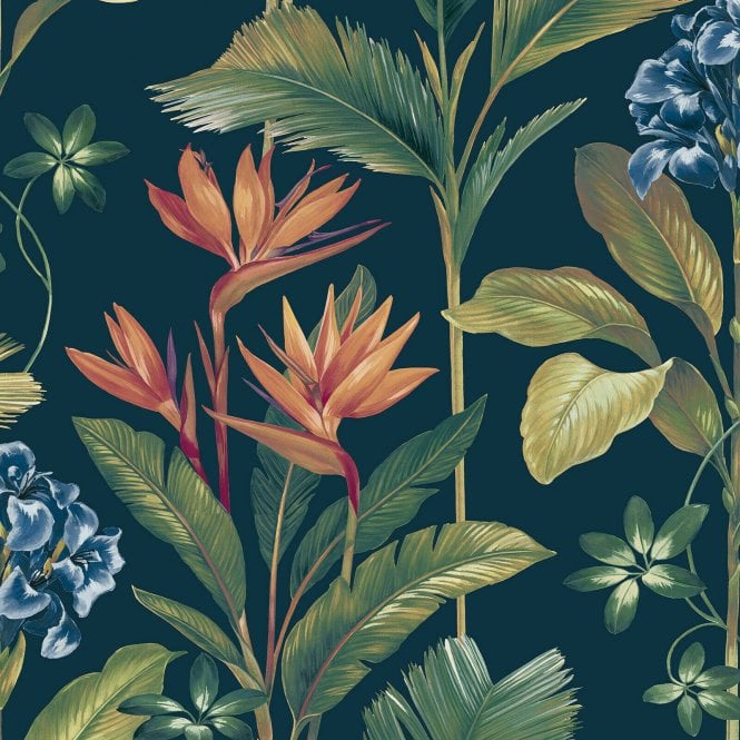 Belgravia   Floral Navy 8487