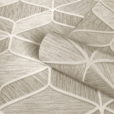 Belgravia Luciano - 3853 -  Geo Natural Beige Cream Textured Wallpaper