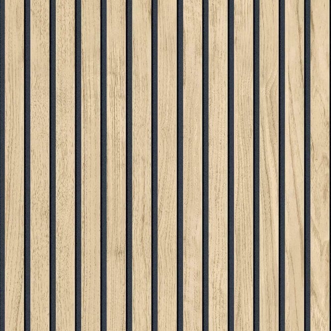 Belgravia  Panacea Wood Slat Light Oak Wallpaper 1158