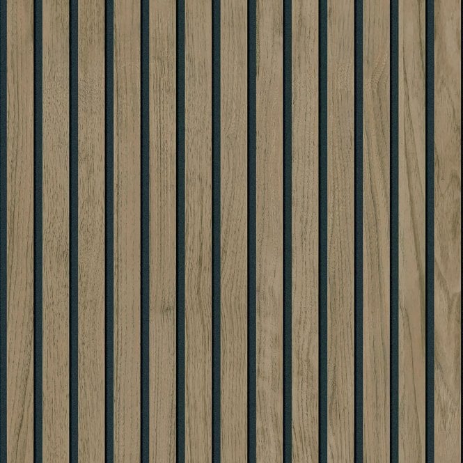 Belgravia  Panacea Wood Slat Walnut Wallpaper 1157