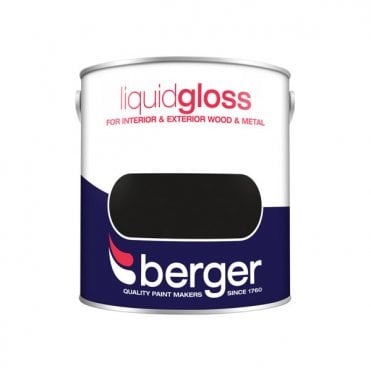 Berger Liquid Gloss Paint Black - 2.5L