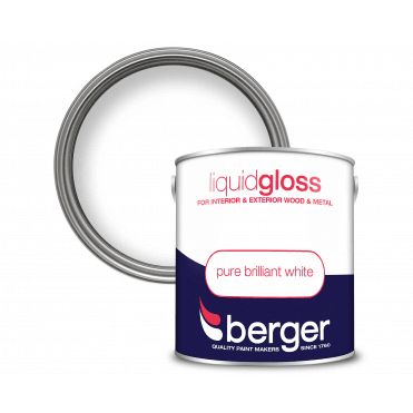 Berger Liquid Gloss Paint Pure Brilliant White - 2.5L