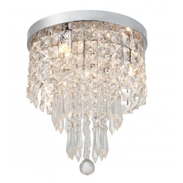 CRYSTAL Chrome Ceiling Light Modern Fitting Pendant Chandelier Living Room