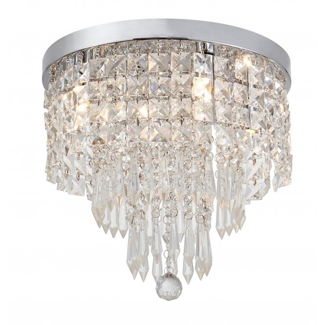 CRYSTAL Chrome Ceiling Light Modern Fitting Pendant Chandelier Living Room
