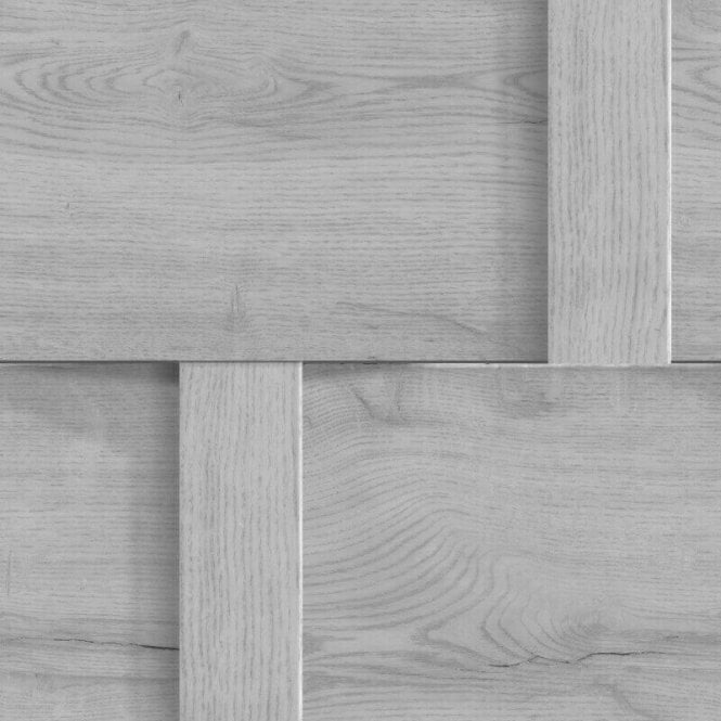 Debona  Harrow Wood Panel Wallpaper Grey - 6739