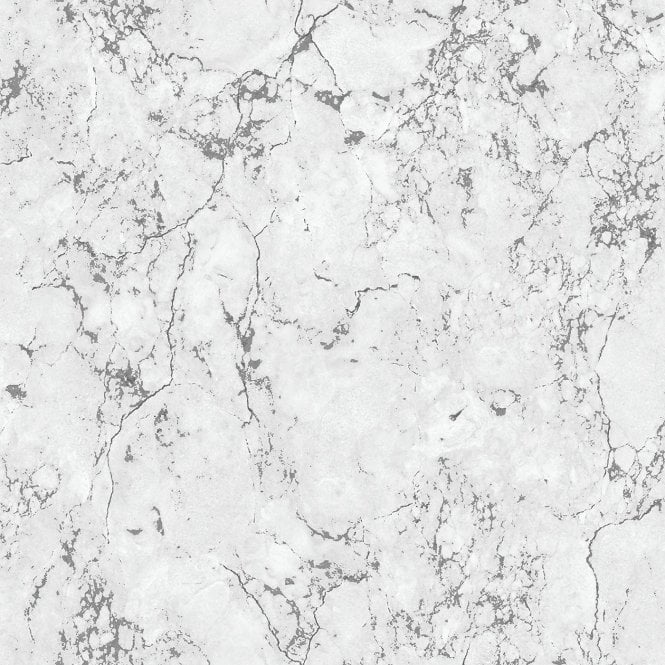 Debona  Plain Marble Silver Wallpaper - 4021