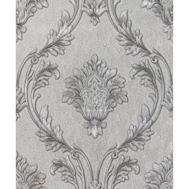 Luxury Embossed Textured Damask Vinyl Metallic Glitter Boutique Wallpaper SW1411