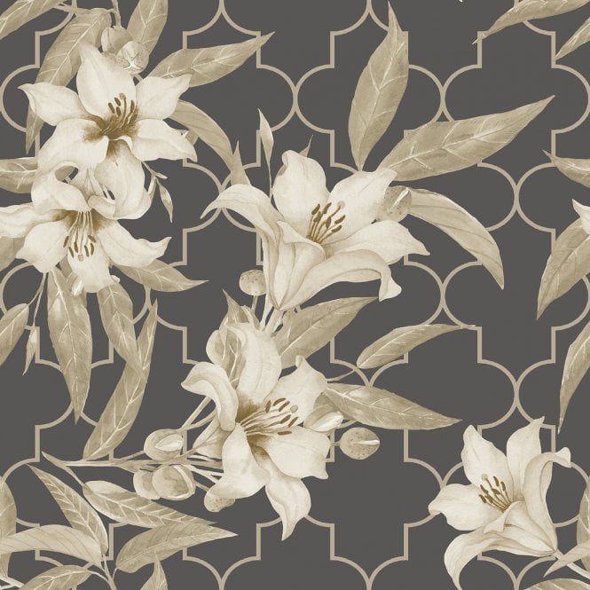 Exclusive New Glamour – Lilies Lead Grey AL1063