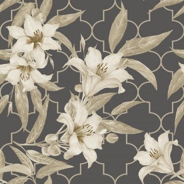 New Glamour – Lilies Lead Grey AL1063