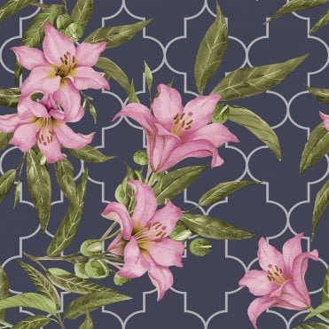 New Glamour – Lilies Night Blue AL1060