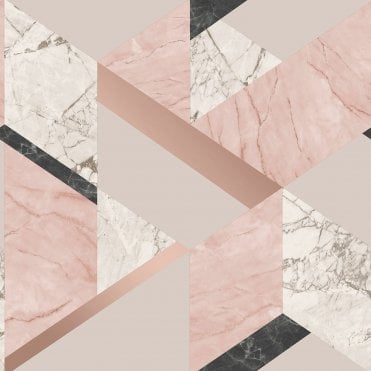 Fine Decor Marblesque - FD42303 -  Geo Pink