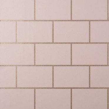 Fine Decor Metro Tiles M1635 - Blush Rose Gold