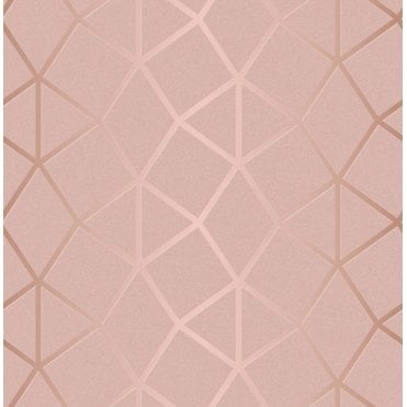 Fine Decor Platinum - FD42561 - Geo Trellis - Blush