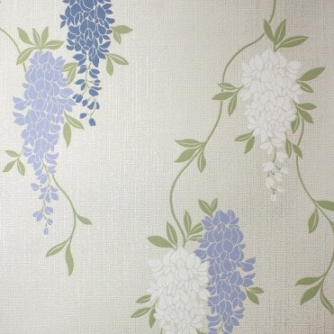 Fine Decor Wisteria Floral Blue