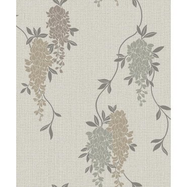 Fine Decor Wisteria Floral Neutral