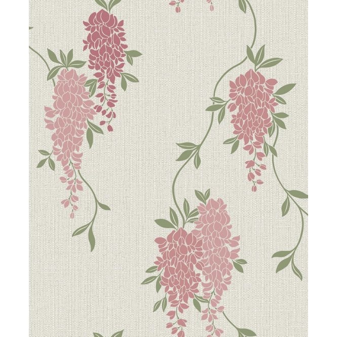 Fine Decor  Wisteria Floral Pink