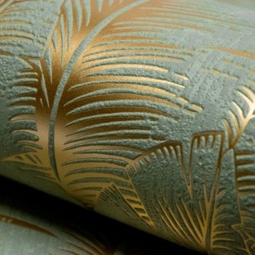 Grandeco A68503 Palmeira Leaf Wallpaper 