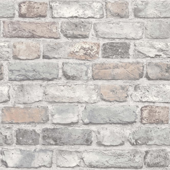 Grandeco  Vintage Pastel Brick Wallpaper A28902