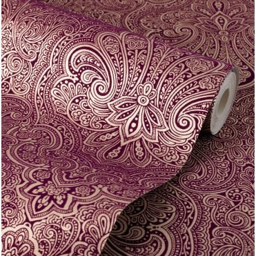 J902 - Exclusive Flock Henna Purple Gold