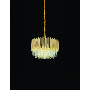 Modern LED Crystal Chandelier Circular Ceiling Light Hanging Lights Pendant UK