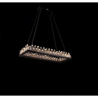 Modern LED Crystal Chandelier Circular Ceiling Light Hanging Lights Pendant UK
