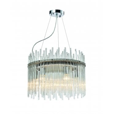 Modern Luxury Chandelier With Glass Crystal Droplet Ceiling Light 