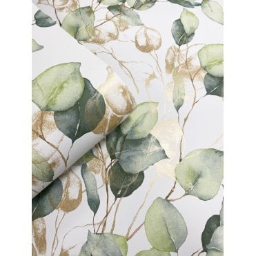 Muriva 210501 Eucalyptus Green Wallpaper