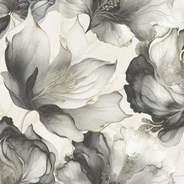 Muriva 212502 Elysian Floral Black and Gold Wallpaper