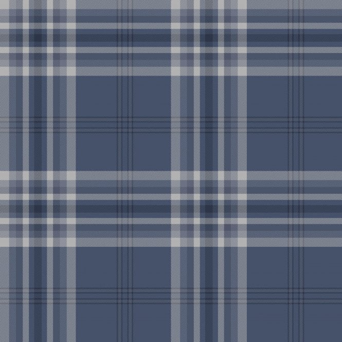Muriva  CL Kelso Check Navy 165524 Wallpaper