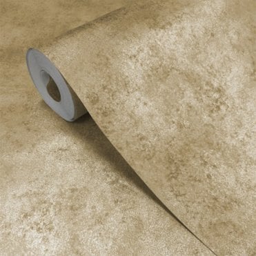 Muriva Foil Texture Gold Metallic Shimmer Plain Vinyl Wallpaper 601521