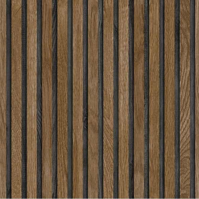 ROKYA  AM6157 Oak Wood Slats Wallpaper