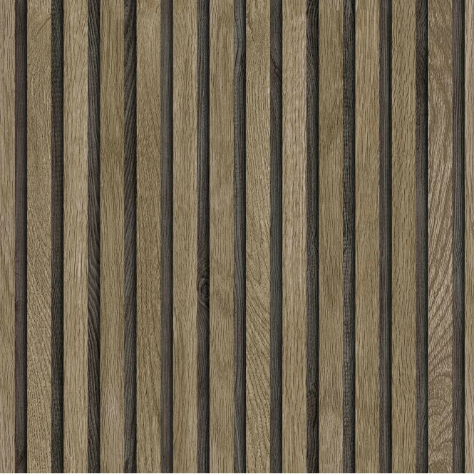 ROKYA  AM6158 Natural Wood Slats Wallpaper