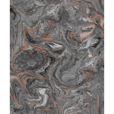 Rokya AM6506 Liquid Marble Copper Wallpaper 