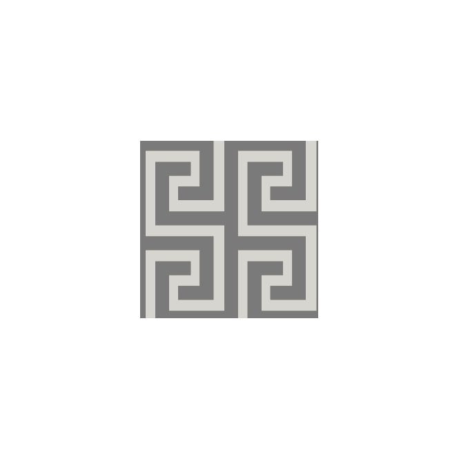 ROKYA Greek Key Cream/Grey