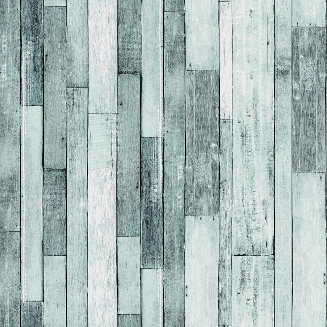 ROKYA  Reclaimed Wood Blue Wallpaper AL1078