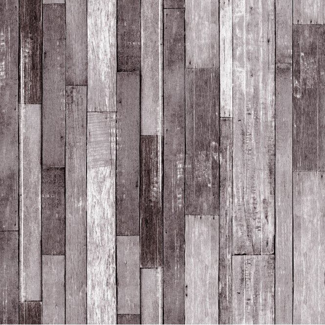 ROKYA  Reclaimed Wood Grey Wallpaper AL1076