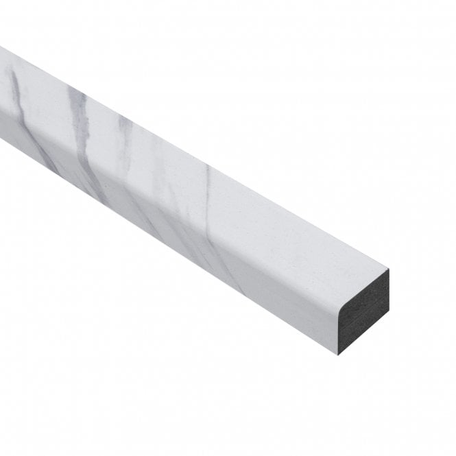 Spaceluxe ACWP019-B White Marble Acoustic Wood Wall Panel End Piece Trim