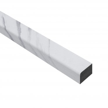 ACWP019-B White Marble Acoustic Wood Wall Panel End Piece Trim