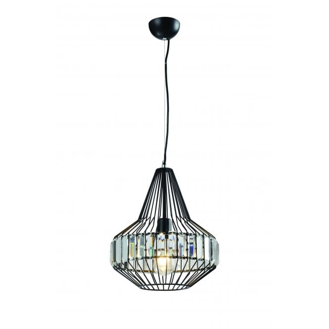 Vintage Metal Cage Industrial Wire Frame Pendant Light 
