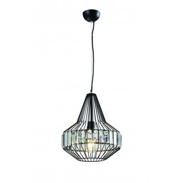 Vintage Metal Cage Industrial Wire Frame Pendant Light 